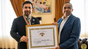 رئيس مدغشقر يمنح اللواء الدكتور أحمد الريسي وسام الضابط الأكبر
